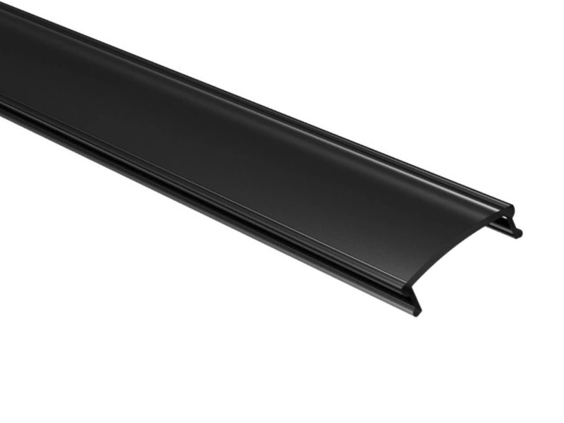 Črni difuzor za  vgradni črn profil ALU001/B